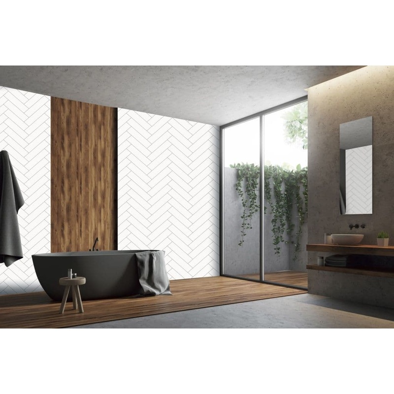 Giavani Chevron White Wall Panels – Pack 4