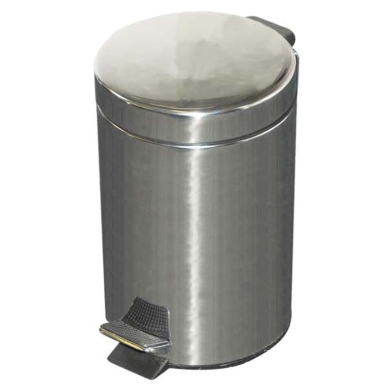 Kingfisher Pedal Bin Stainless Steel – 3L