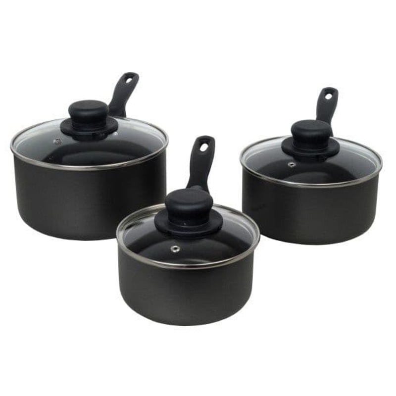 Pendeford Sapphire Non-Stick Saucepan Set – 3 Piece