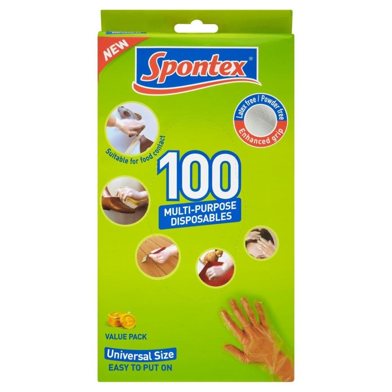 Spontex Multipurpose Disposable Gloves – Pack 100